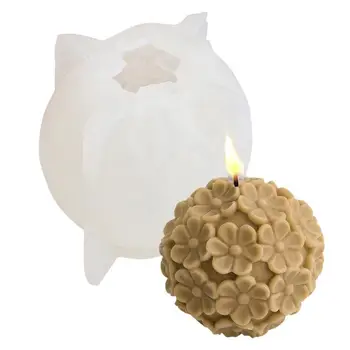 Silikonska forma za svijeće s Cvjetnim loptu, Минималистичная oblik od epoksida, obrazac za izradu svijeća okruglog oblika Za uređenje sobe i kuće