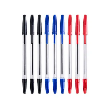 5 kom./compl. Kemijska olovka 1 mm, plave/crne/crvene tinte, plastične lopte olovke, dječji i školski uredski glatka pisaći pribor, dugotrajni