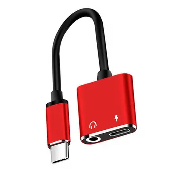 Adapter 2 U 1 s USB priključkom C do 3,5 mm za slušalice Type C za Punjenje Audio Aux-Ac Samsung S20 Ultra Note 20 10 Plus S21 Ipad Pro