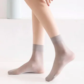 10 parova Proljeće-ljeto donjih сращиваемых Transparentne ženskih ultra tanki respiring čarape, ženske mekane čarape, Baršun Svilene čarape, нескользящие