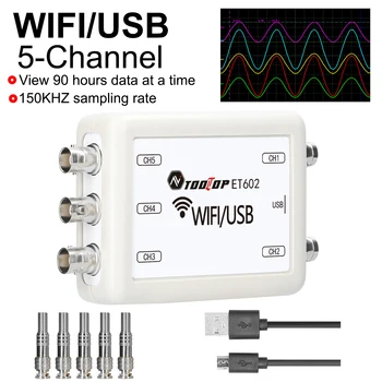 STOLNI virtualni osciloskop Wi-Fi USB, 5-kanalno auto Osciloskop s frekvencijom uzorkovanja od 150 khz, Osciloskop za bežično povezivanje