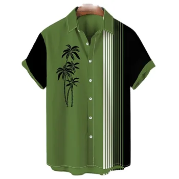 2023 Muška Ljetna Bluza s 3D Ispis i kratkih rukava, Havajski Košulja, Svakodnevni Plaža Košulja Na Zakopčane, Besplatne Majice, t-komadi