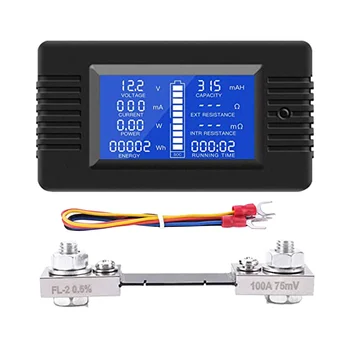 Monitor baterija dc, Mjerač snage, Ampermetar, Digitalni multimetar dc 0-200 U, Shunt 100А, Mjerač Voltmetar, Tester Kapaciteta