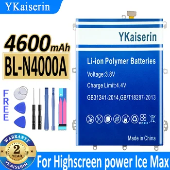 YKaiserin 4600 mah Novi BL-N4000A Zamjenske Baterije Za Highscreen Ice power Max Bateria Batterie Baterije za mobilne telefone