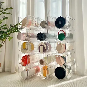 Kreativni stalak za prtljagu igra bistra polica za skladištenje izolacijskih čaše može se postaviti višeslojni vinska polica za piće u frižideru
