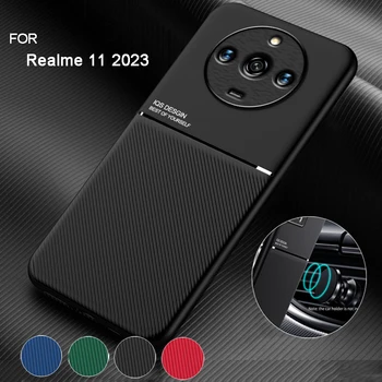 Torbica za telefon Realme 11, ultra-tanki Kožna torbica s magnetskom teksture za Realme 11 Pro /Realme 11 Pro + Sjedalo za mobilne telefone Realme 10 4G