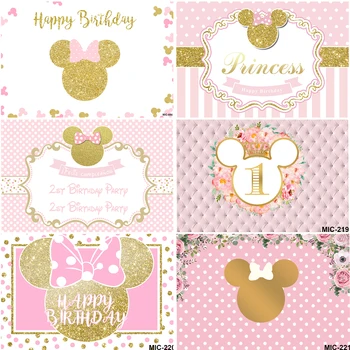 Tematske pozadine Disney ' s Mickey i Minnie Mouse, Pink glava, Uljepšavanje za Party u povodu rođenja djevojčice, Individualni banner, Studio za novorođenčad
