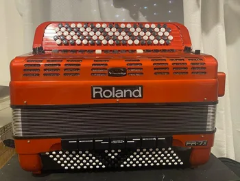 Najbolja tipkovnica Roland Fr-7x u obliku harmoniku Crvene boje, sve tipke testirani