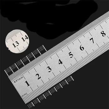Direktna linija od nehrđajućeg čelika 20 cm/30 cm, Obostrano skala, precizni alati Mjerni alat za crtanje, Деревообрабатывающий kutomjer