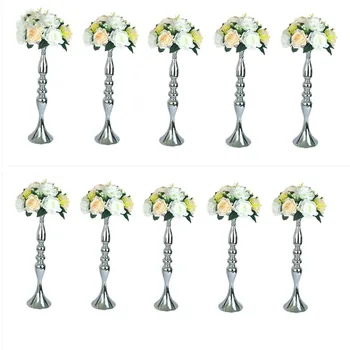 12ШТ Metalne Svijećnjaci 32 cm/70 cm, cvijet Vaza, svijećnjaka, Središnje elemente svadbenog stola, Postolja za svijeće za zurke 2917