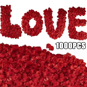 1000/100 kom. Umjetne Latice ruže, šarene Romantične Svilene ruže, godišnjicu, Vjenčanje, Božićni domjenak, Proizvode za Uređenje doma