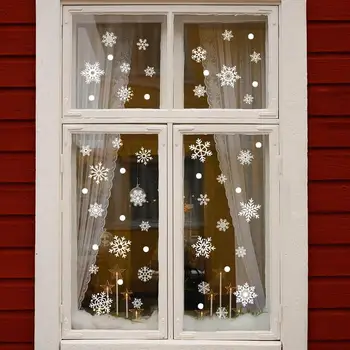 Naljepnice sa снежинками, božićne naljepnice za prozore, naljepnice za zidove, zimski dekor za spavaću sobu, dnevni boravak
