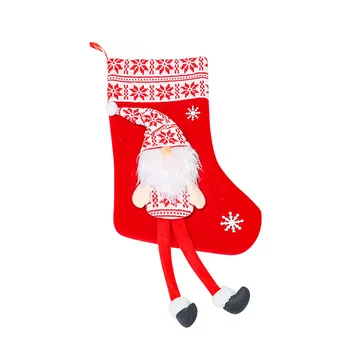 Božićne Čarape Dvije Stilova, Velike Čarape, Viseći Čarape za Ogrjev, Čarape Sa Снежинками, Djed božićnjak, Snjegović, Viseći ukras za Božićno Drvce