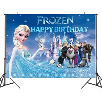 Disney Frozen 2 Party Background Stalak Za Fotografije, Tkanina Pozadina Za dječji Rođendan, Zidne Dekoracije, Pozadine, Zavjese