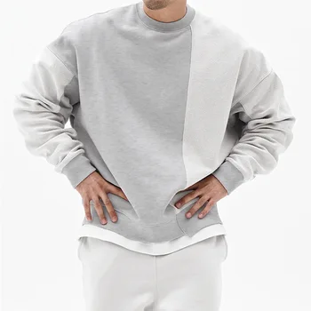 2023 nove veste za muškarce, jesenski muška majica s kapuljačom, koreanska verzija slobodne hoodies velike veličine s okruglog izreza, muška sportska odjeća s petljom