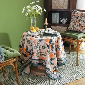 Visokokvalitetna čajna stolnjak, američka laka luksuzna tkanina za stolom, pravokutni ruralna pastoralna okrugli stolnjak za stol