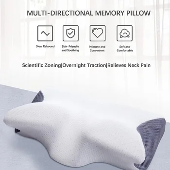 Jastuk za vrat sa spužvom s učinkom memorije 2023 Nova contour jastuk od bolova u vratu i ramenima, ergonomski ortopedski vrat za spavanje