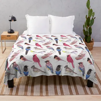 Akvarel divljih ptica-Ptice Amerike, prekrivač za kauč-kreveta, Luksuzno Dizajn deke, Pokrivači za sofe