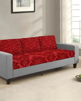 Crvena Tekstura u baroknom stilu, Presvlake za sjedala kauč, Zaštita Namještaja, Nalik na Моющийся Uklonjivi Poklopac za kauč, Elastične Navlake za fotelje