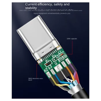 USB3.2 od 10 Gbit/s, Cable Type C od USB-A do Type-C 3,2 Prijenos podataka USB C SSD Kabel za tvrdi disk PD 60 W 3A Brzo punjenje 3,0, 1 M