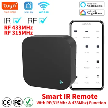 Tuya Smart RF IR daljinski upravljač WiFi Pametna kuća klima uređaja za sve LG televizori TV Podrška za Alexa, Google Home