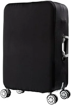 Organizator za prtljage od spandex, prašinu torbica za kofer, zaštita kolica, pogodan za kofer veličine od 19 do 21 cm, torbica za prtljagu, crna sa po cijeloj površini na rukavima