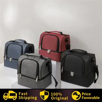 Tamnocrvena izolacijskim vreća za spremanje topline i hladnoće, Prijenosna torba za piknik Velikog kapaciteta, udoban za nošenje, tamno plava, crna, siva