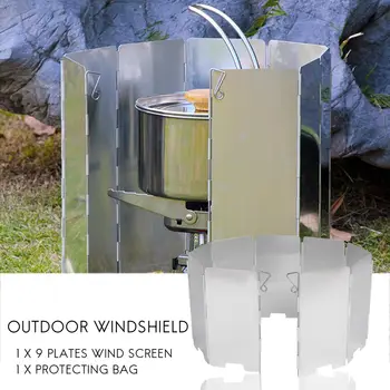 9 ploča, Sklopivi štednjak za kampiranje, Plinski štednjak, ветрозащитные ekrani, vjetrobransko staklo