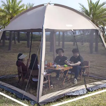 Vanjski šator za kampiranje na 6-8 osoba, mreža za komarce, tenda, mreža protiv insekata, na munje, Vrtna vodootporne prikazuje kratko uputstvo šator s mrežama protiv komaraca