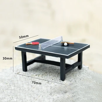 Imitacija u mjerilu 1/12 Minijaturnom stolnom tenisu/reket Pribor za dollhouse Mini-model stola za ping-pong za dollhouse Bjd OB11