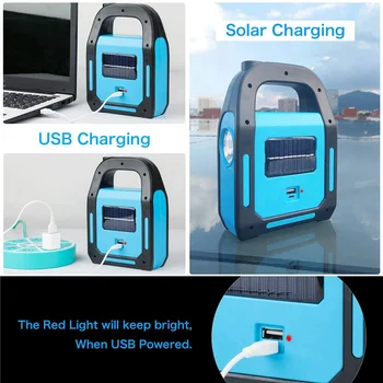 5X3 u 1 Solarni USB punjiva COB led svjetiljka za kampiranje, punjenje uređaja, vodootporan hitne svjetiljka, led downlight