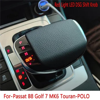 Glava mjenjača s crvenim Pozadinskim Led Ručka Prebacivanje DSG Na Središnjoj Konzoli, Automatski Prekidač mjenjača na-VW Passat B8 Golf 7 MK6 Touran-POLO CC