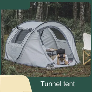Prikazuje kratko uputstvo šator tunel tipa 3x3, Vodootporan sklopivi putovanja za kampiranje s free shipping, Igra za djecu za 4 osobe