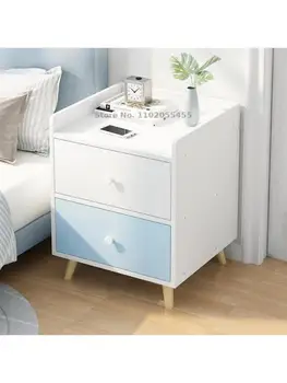 Mali stolić, luksuzna jednostavna spavaća soba za djevojčice, male veličine, ormar na nogama od punog drveta, moderan skandinavski jednostavan ormari za pohranu
