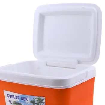 Kutija za hlađenje pića na otvorenom, Auto Kantu za led s ručkom, 5l narančasta