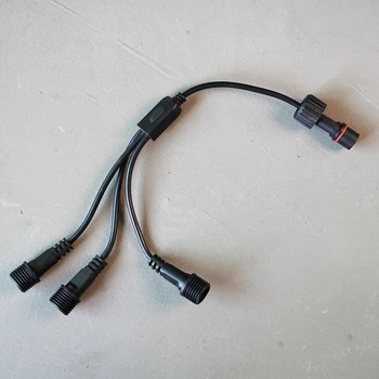 2-Pinski Vodootporan Kabel za napajanje istosmjernom strujom od 1 nožice do 3 konektora Y-spoj kabela razdjelnika Utikač-adapter IP65 za Priključka Festoon LED Stripes Light