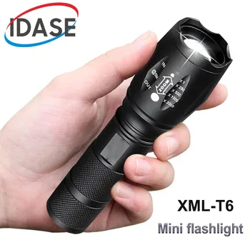Prijenosni Moćna Led Svjetiljka XML-T6 Svjetiljku Linterna Torch Koristi заряжаемую baterije 18650 Za Vanjsku Kampiranje, Taktike Bljesak Svjetlosti