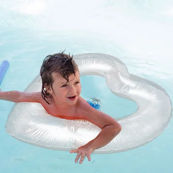 Prsten za kupanje u obliku srca, PVC Igračka za ljetni bazen, Plutajući Vodeni sadržaji, Plaža dječje igračke u obliku srca