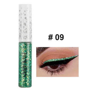 1pc Zelena Tekućina Sjajna Eyeliner Pigment Srebro Zlato Sjaj Stručni Vodootporan Eyeliner Ljepota Kozmetika Ženske Šminke