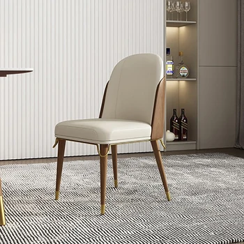 Bijela Moderan Dizajn, Blagovaona stolice za dnevni boravak, Ergonomski Kuhinjski stolac od Skandinavske kože, Kafić, Luksuzni Namještaj za knjižnice Eetstoelen YX50DC