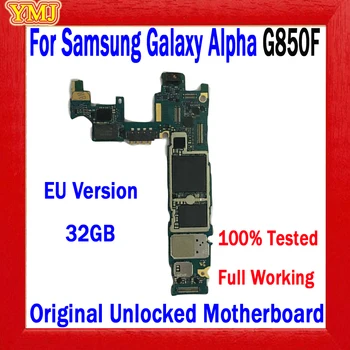 Besplatna Dostava 32 GB Matična ploča za Samsung Galaxy Alpha G850F Matična ploča Originalno otključan za Samsung G850F Logička naknada testiran