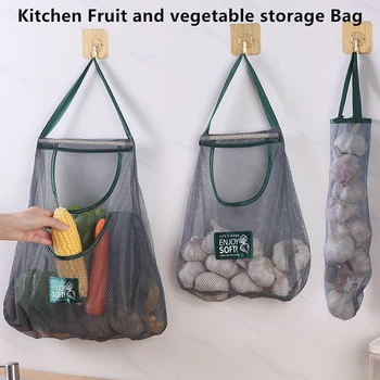 Za višekratnu upotrebu vrećice za pohranu, Kuhinjski Rotirajući Nadvoji torba, osnovna mreža za skladištenje voća i povrća, torba za đumbir, Češnjak, krumpir, luk