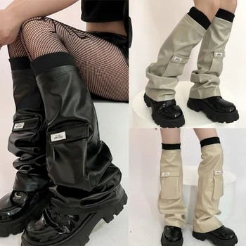 Duge čarape, u stilu punk, Ženske Tajice do koljena, Ženskih Čarapa od umjetne kože za Djevojčice